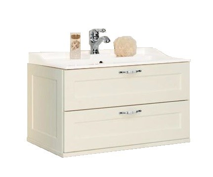 Тумба под раковину AQUATON Леон 80 подвесная, дуб белый (1A186301LBPS0) 1A186301LBPS0