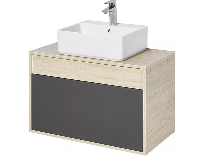 Тумба под раковину AQUATON Лофт Урбан 80 см, дуб орегон/серый графит (1A247601LQX60) 1A247601LQX60