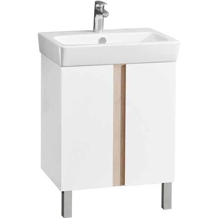 Кантри 60 Тумба Белый/Дуб Верона (БЕЗ УМЫВАЛЬНИКА "Нео-60") 1A257401AHB20