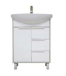 РИКО 65 Тумба (Белый-Ясень Фабрик)(БЕЗ УМЫВАЛЬНИКА SMILE 65) 1A213301RIB90