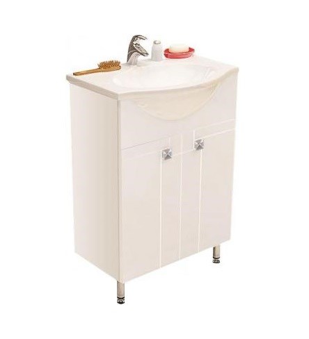Тумба под раковину AQUATON ФИДЖИ 60 напольная, белая (1A179601FG010) 1A179601FG010