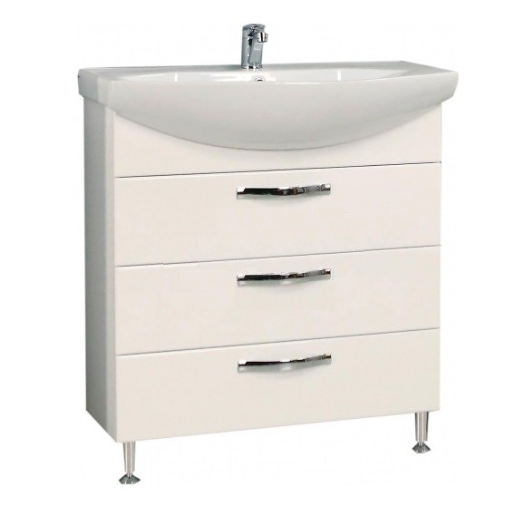 Тумба под раковину AQUATON Ария 80 Н белая (1A141301AA010) 1A141301AA010