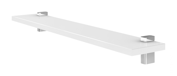 Стеклянная полка Aquaton 65, 65*12*1см, глянец, хром (1A110203XX010) 1A110203XX010