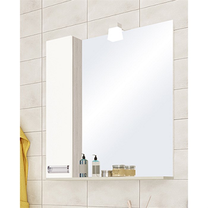 Зеркало-Шкаф AQUATON БЕККА 70 белый дуб (1A214702BAC20) 1A214702BAC20