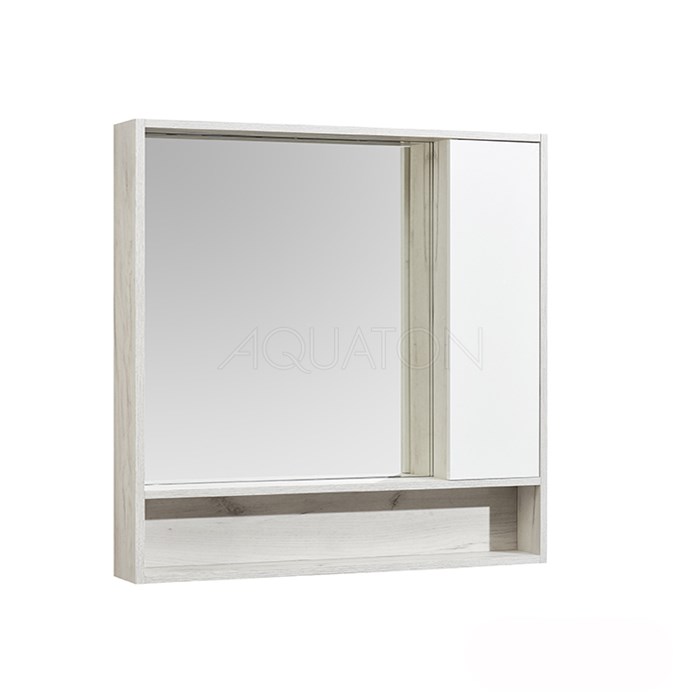 Зеркало-шкаф AQUATON Флай 100 белый, дуб крафт (1A237802FAX10) 1A237802FAX10