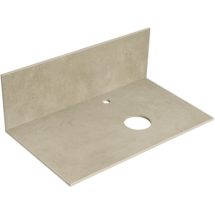 Столешница под раковину Aquaton Мишель 80 с панелью, керамогранит, бежевый (1A277203MIX40) 1A277203MIX40