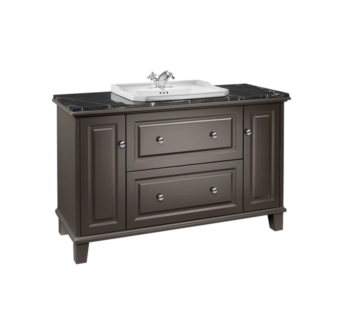 Z_CARMEN Модуль 1300 мм д/раковины врезной 600 мм, Satin Dark Grey 7.8571.3.641.7