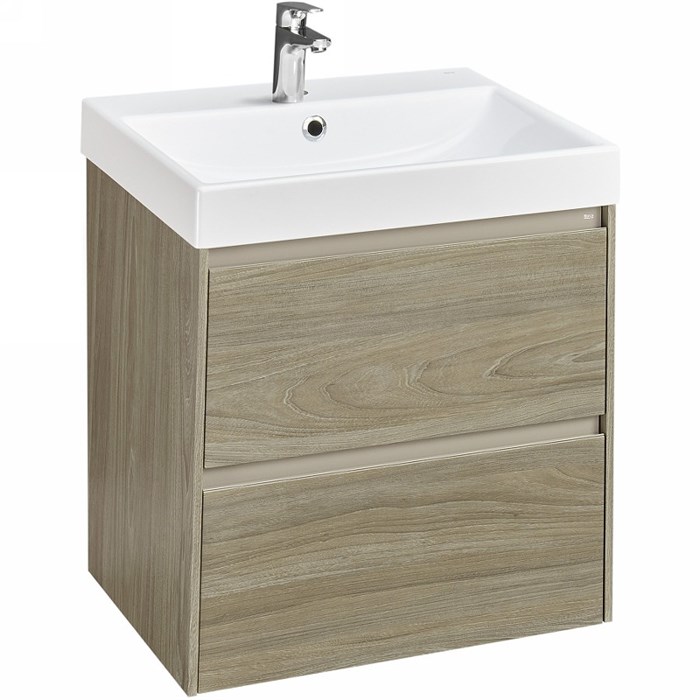 Тумба под раковину Roca Ona 600 подвесная, 2 ящика, темный вяз (A857613511) A857613511