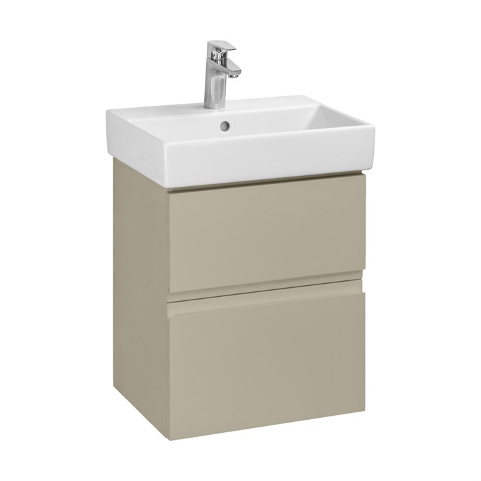 Комплект Roca OLETA модуль для раковины 500 мм, 460х374х548, с 2 ящиками + раковина мебельная PURE 500х390, 1 отв, капучино (Z.RU93.0.762.8) Z.RU93.0.762.8