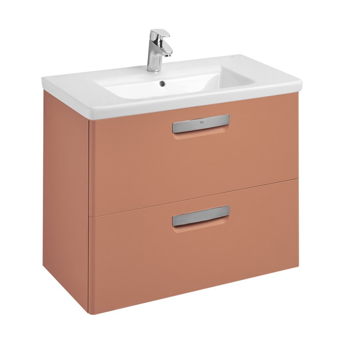 Тумба под раковину Roca The Gap Original 80 подвесная, 2 ящика, терракота (Z.RU93.0.783.8) Z.RU93.0.783.9