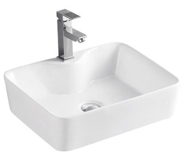 Раковина накладная Azario 480х370х130 прямоугольная, белый (AZ-2010) AZ-2010