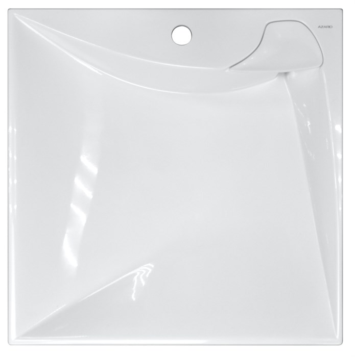 Раковина подвесная Azario Gratsiy 597х598х100 литьевой мрамор, белая (CS00078505) CS00078505