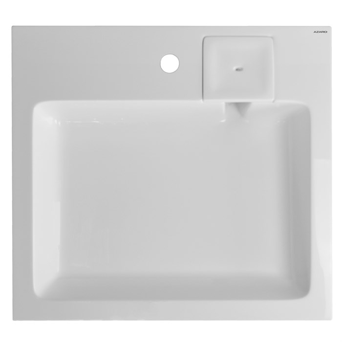 Раковина Azario Beta NEW 600х550х100 литьевой мрамор, сифон в комплекте, белая (CS00086605) CS00086605