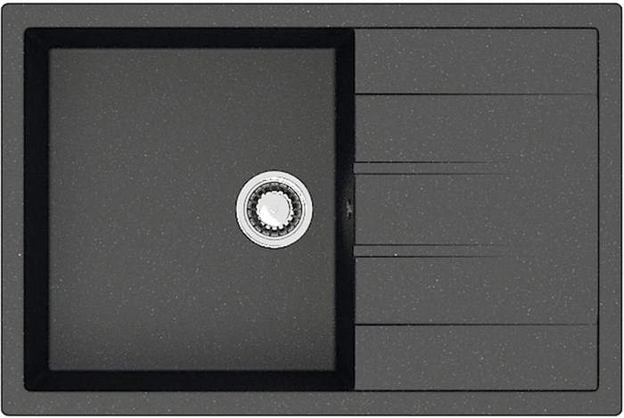 Кухонная мойка AZARIO Vision 750x505x218 искусственный мрамор, цвет черный (CS00078339) CS00078339