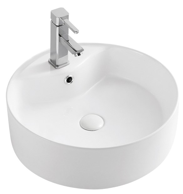 Раковина накладная Azario 460х460х170 круглая белый (AZ-3018) AZ-3018
