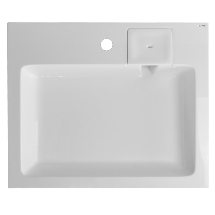 Раковина Azario Etna NEW 600х500х100 литьевой мрамор, сифон в комплекте, белая (CS00086607) CS00086607