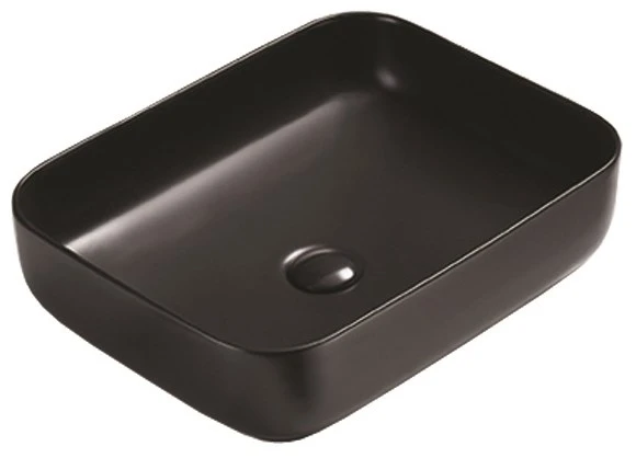 AZ-78109MB Раковина накладная 500*390*130 мм матовый черный AZ-78109MB