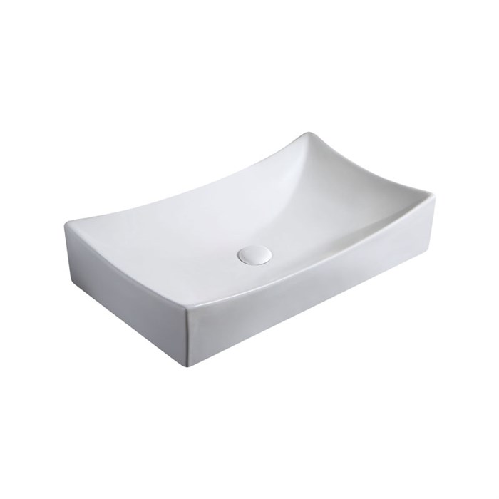 Раковина Azario 65,5х39.5х14 накладная, прямоугольная, белая (AZ416) AZ416