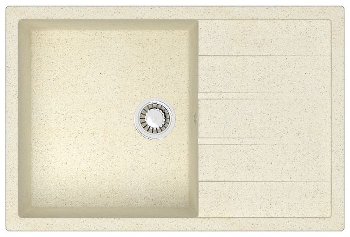 Кухонная мойка AZARIO Vision 750x505x218 искусственный мрамор, цвет бежевый (CS00078338) CS00078338