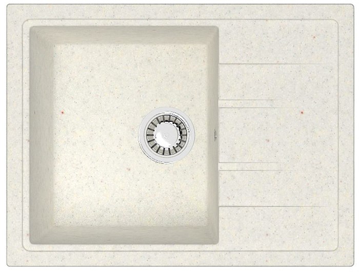 Кухонная мойка AZARIO Vision 750x505x218 искусственный мрамор, цвет Хлопок (CS00079703) CS00079703