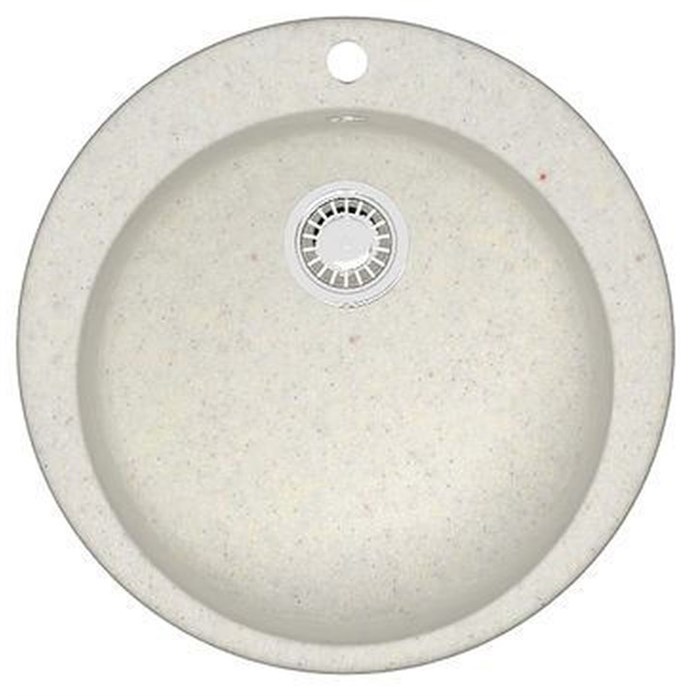 Кухонная мойка AZARIO Vital 507x507x200 искусственный мрамор, цвет Хлопок (CS00079704) CS00079704