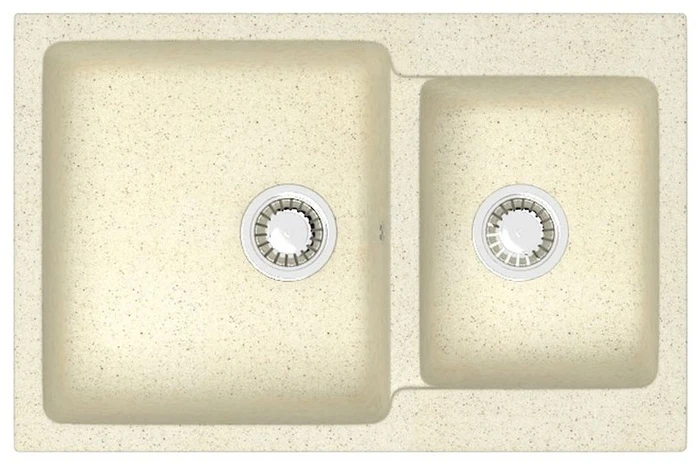 AZARIO кухонная мойка Grand (765х500х190) Бежевая (сифон + герметик) CS00079902