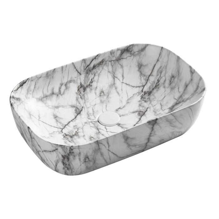 Раковина-чаша Azario 610x410x145 накладная, овальная, темный мрамор (AZ-2143-P-M805) AZ-2143-P-M805