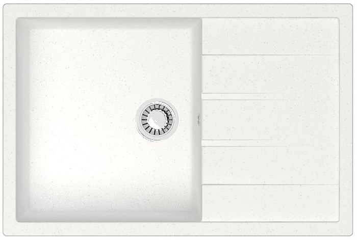 Кухонная мойка AZARIO Vision 750x505x218 искусственный мрамор, цвет Белый (CS00078336) CS00078336