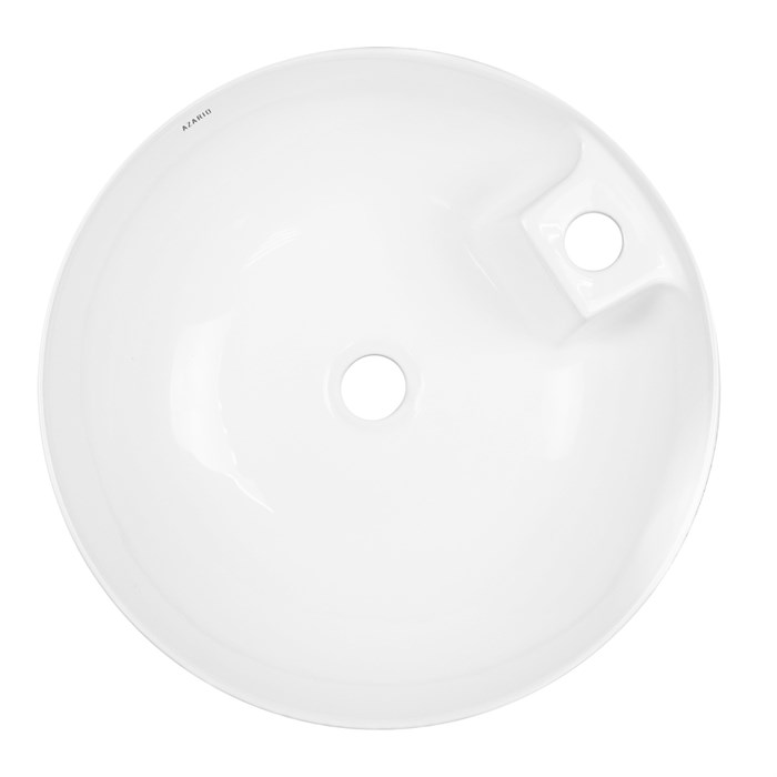 Раковина накладная Azario 445х445х150 круглая, белый матовый (AZ-3218) AZ-3218