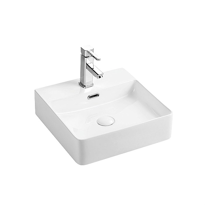 Раковина накладная Azario 420х420х120 квадратная, белый матовый (AZ-2177-MW) AZ-2177-MW