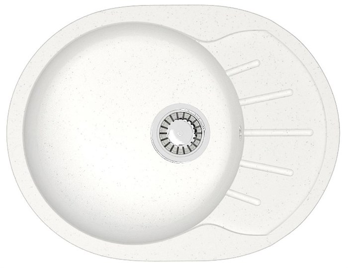 Кухонная мойка AZARIO Light 575х440х215) искусственный мрамор, цвет Белый (CS00079917) CS00079917