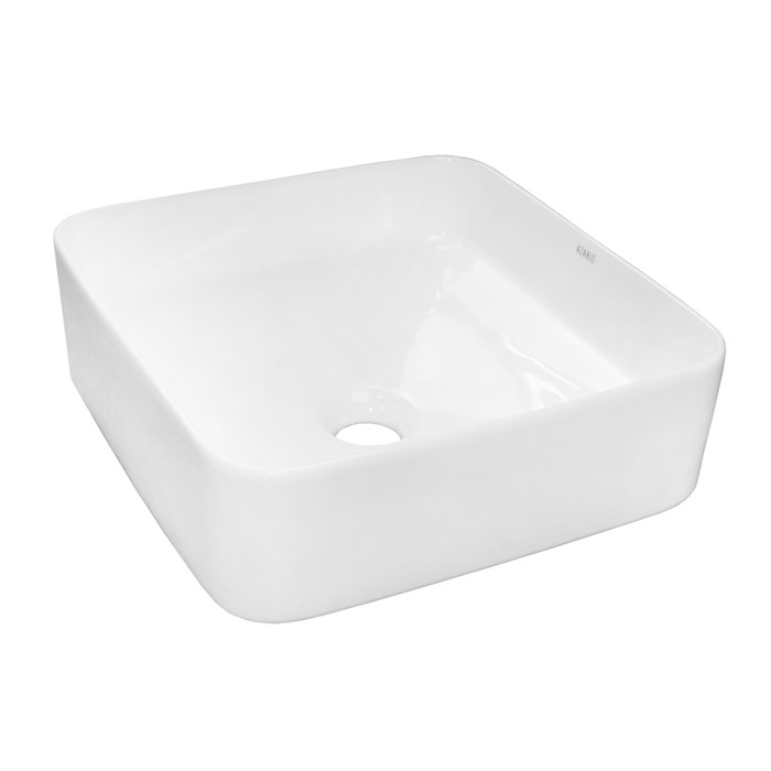 Раковина-чаша Azario 375x375x135 накладная, квадратная, белый глянец (AZ-2283) AZ-2283