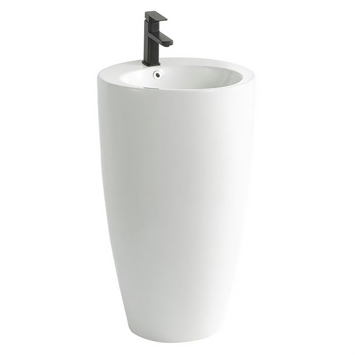 Раковина напольная Azario Dea 500х500х860 отдельностоящая круглая, белый (AZ-203) AZ-203