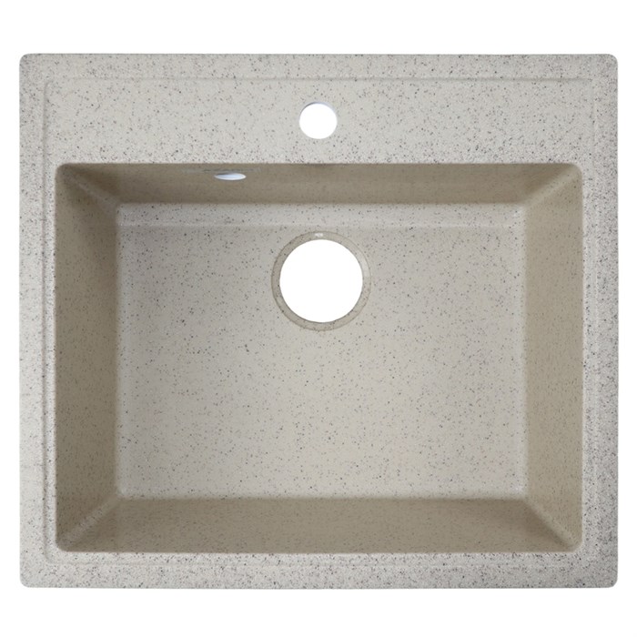 Кухонная мойка AZARIO Onda 565x505x200 искусственный мрамор, сифон в комплекте, цвет песочный (CS00105222) CS00105222