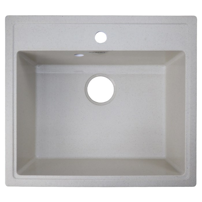 Кухонная мойка AZARIO Onda 565x505x200 искусственный мрамор, сифон в комплекте, цвет бежевый (CS00105220) CS00105220