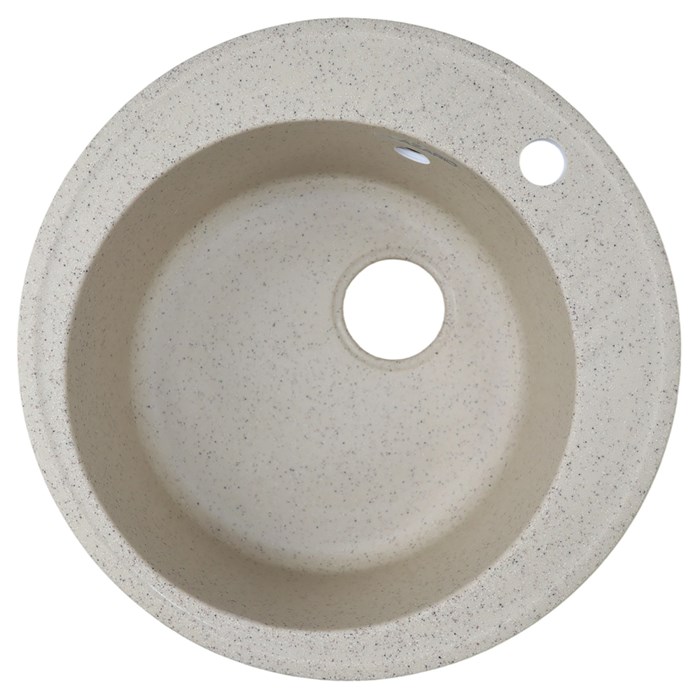 Кухонная мойка AZARIO Solo 505x505x190 искусственный мрамор, сифон в комплекте, цвет песочный (CS00105235) CS00105235