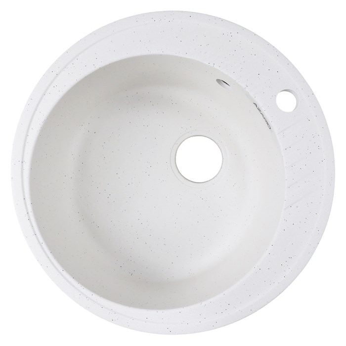 Кухонная мойка AZARIO Solo 505x505x190 искусственный мрамор, сифон в комплекте, цвет белый крап (CS00105233) CS00105233