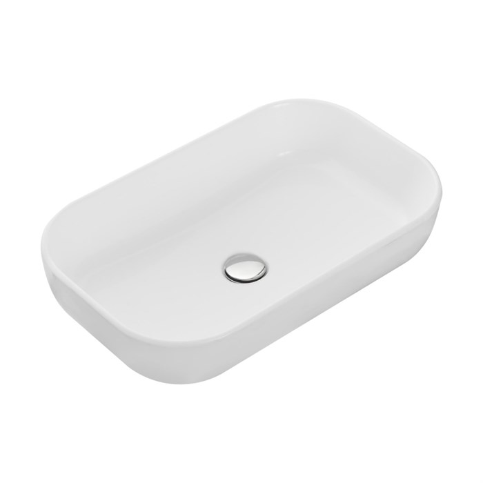 Раковина накладная Aquaton Лола 60 литьевой мрамор, белая (1A73313Klk010) 1A73313KLK010