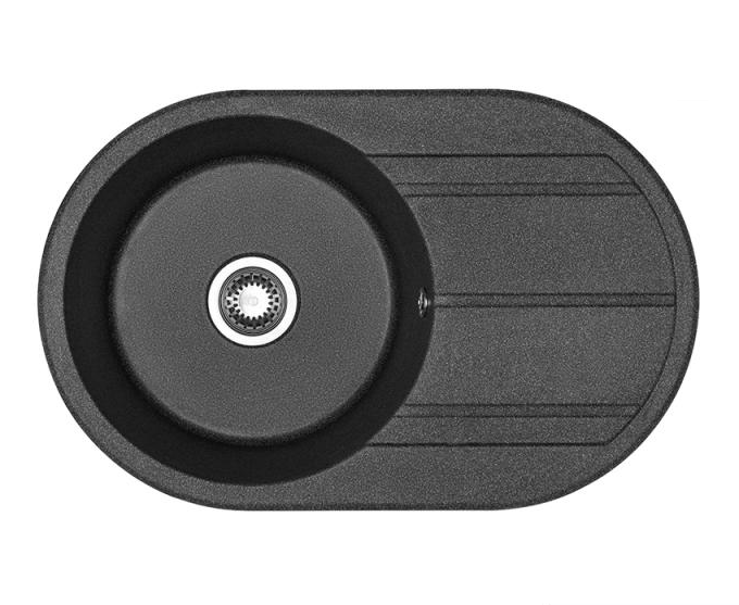 Кухонная мойка AQUATON Амира, графит (1A712932AI210) 1A712932AI210
