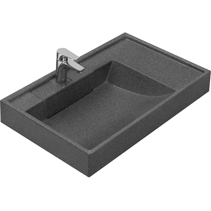 Раковина Aquaton Рейн 80 L на стиральную машину, графит (1A72113KRW210) 1A72113KRW210