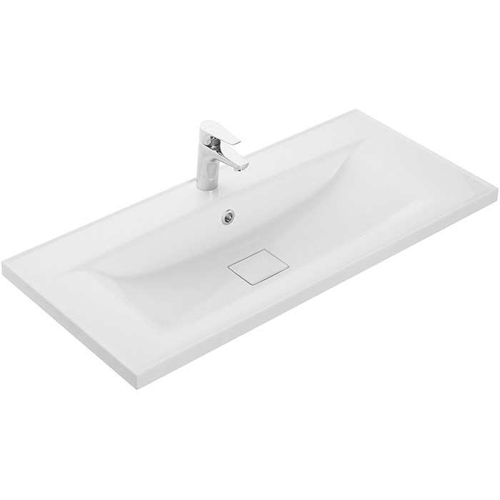 Раковина мебельная Aquaton Айрис 100 1000х452х152 литьевой мрамор, белый (1A73273KAG010) 1A73273KAG010