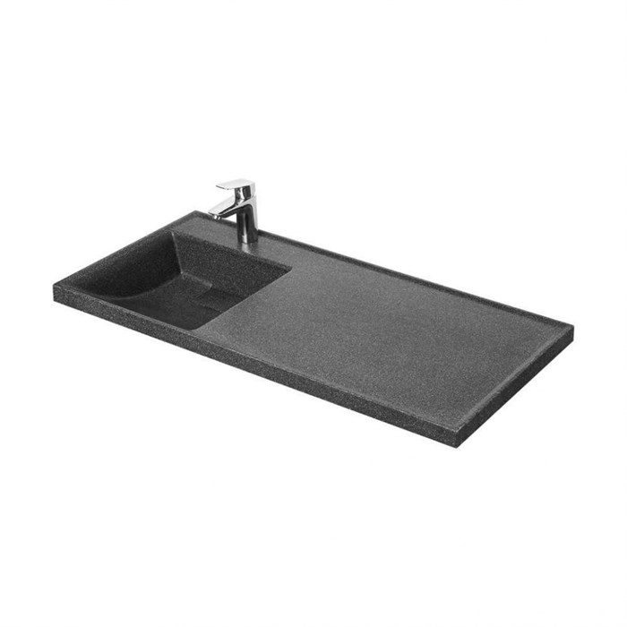Раковина - столешница AQUATON Лондри 1050, левая, графит (1A72833KLH21L) 1A72833KLH21L