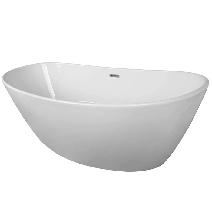 Ванна акриловая Azario EASTON 1800x820x600 мм., белая, свободностоящая, в комплекте с сифоном и металлической рамой AZ-1337