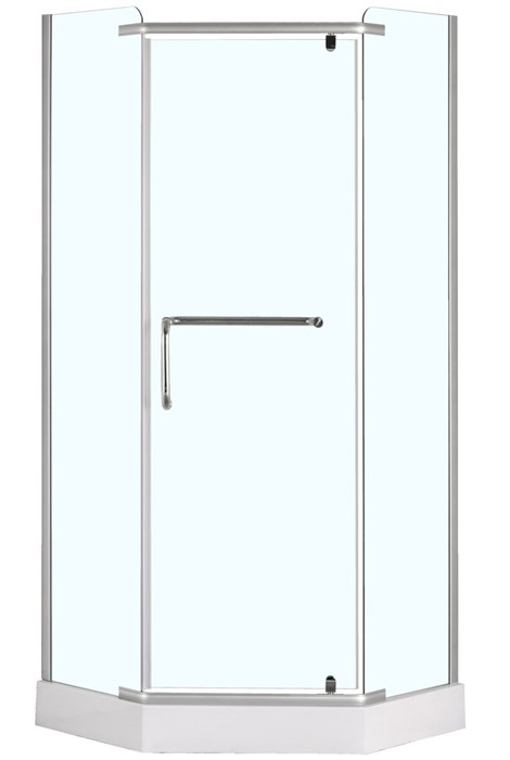 Душевое ограждение Loranto 100х100х200, с низким поддоном 13 см. 8 mm прозрачное закаленное стекло, металлический сифон (CS-816S B) CS-816S B 100*100*200