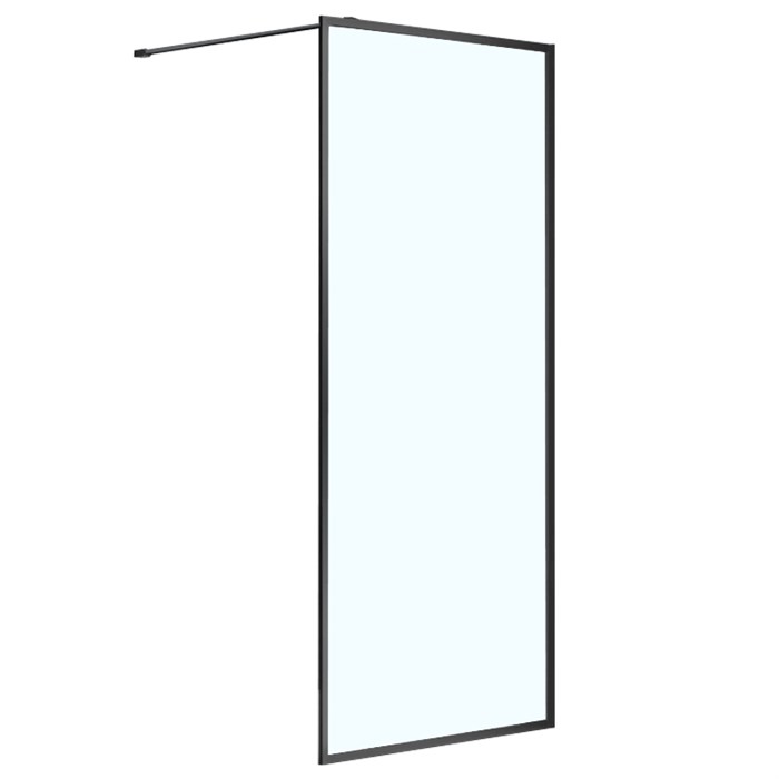 Душевая перегородка Azario RICHMOND  Walk-in 1000х2000, прозрачное стекло 6 мм, цвет профиля черный (AZ-NAG 6310 1000 Black) AZ-NAG 6310 1000 Black