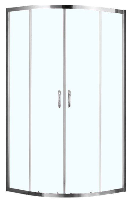 Душевое ограждение Azario MILTON 900х900х2000, БЕЗ ПОДДОНА, полукруглое, прозрачное стекло 6 мм, цвет профиля серебро (AZ-ND2142 900) AZ-ND2142 900