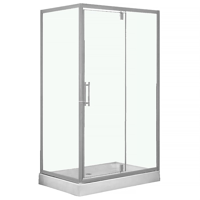 Душевое ограждение LORANTO 120х80х200 R/L с низким поддоном 13см, прозрачное закаленное стекло 6мм, профиль хром (CS-6128C 120) CS-6128C 120