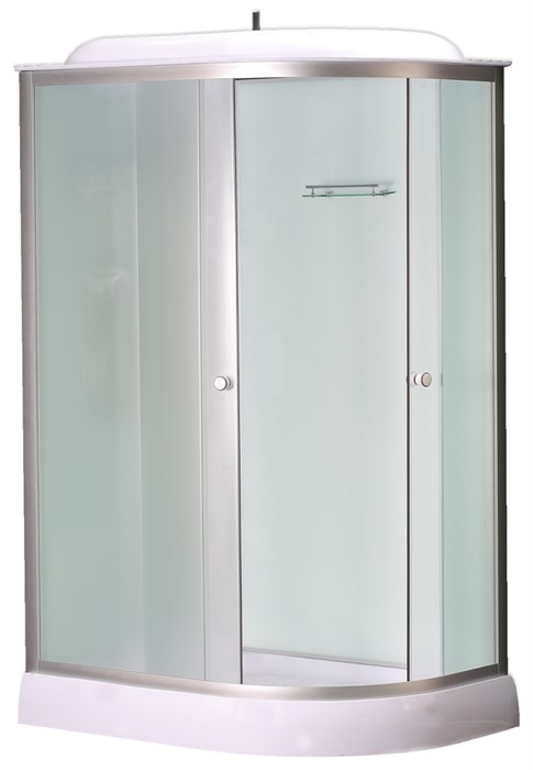 Душевая кабина LORANTO 120х80х215 с низким поддон 13 см, белое закаленное стекло 4 мм профиль хром (CS-66121L F 120) CS-66121L F 120