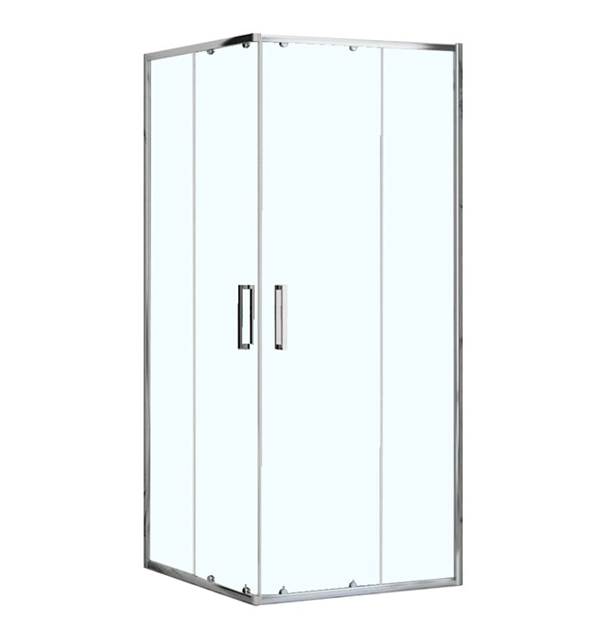 Душевое ограждение Loranto NEO 90x90x190 прозрачное закаленное стекло 5 мм, профиль серебро, без поддона (CS-21809) CS-21809-90