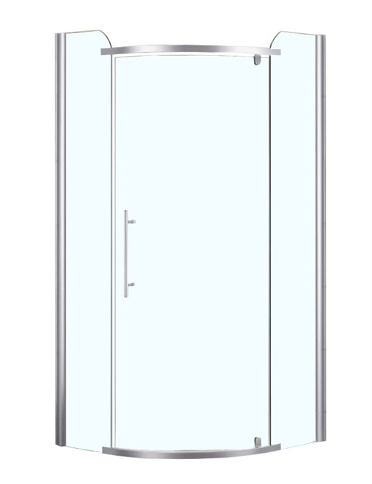 Душевое ограждение Azario EDMONTON 900х900х2000, БЕЗ ПОДДОНА, распаш дверь, 8 мм, профиль хром AZ-NNC2231 900